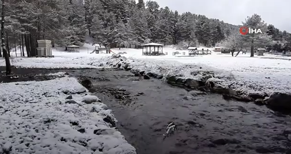 BOLU'NUN YÜKSEK KESİMLERİ BEYAZA BÜRÜNDÜ