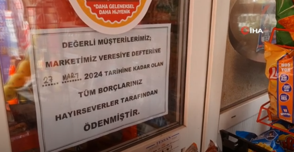 HAYIRSEVER BAKKALIN VERESİYE DEFTERİNDEKİ BORÇLARI ÖDEDİ