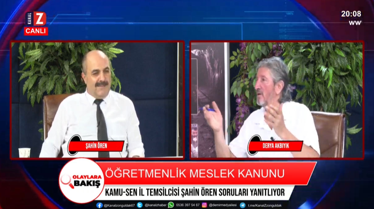 KAMU-SEN İL TEMSİLCİSİ ŞAHİN ÖREN SORULARI YANITLADI