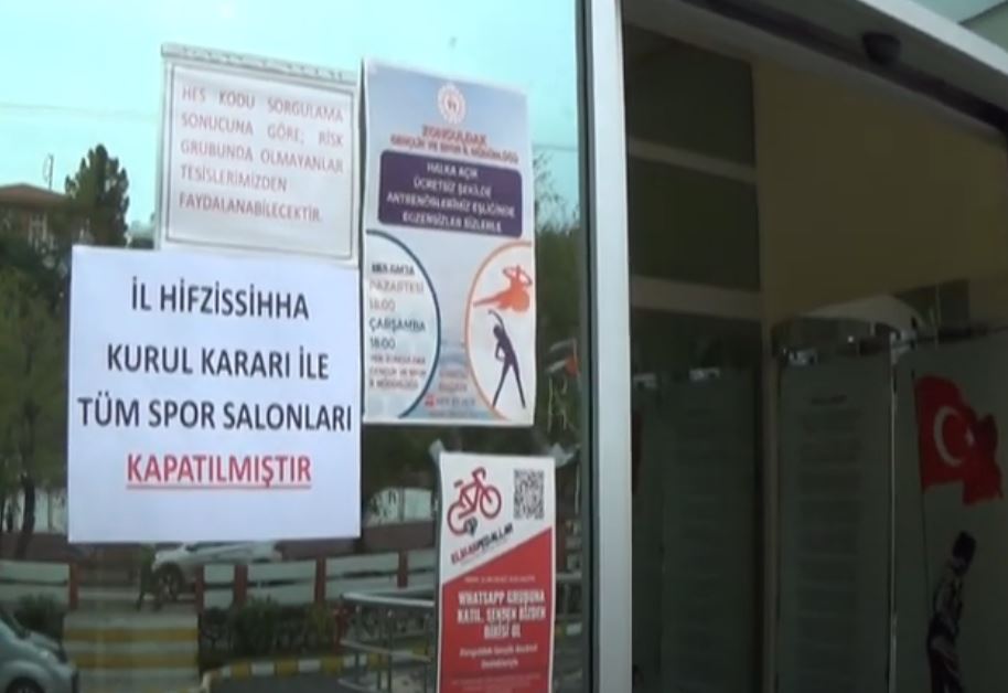 SPOR SALONLARI KAPATILDI