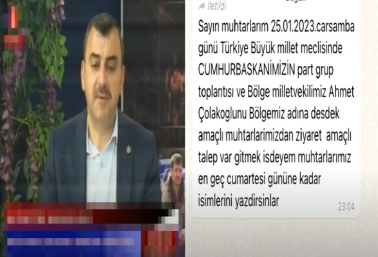 MUHTARLARDAN MİLLETVEKİLİ ÇOLAKOĞLU'NA TEPKİ